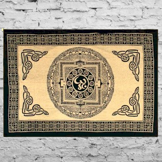 Bavlněné plátno, přehoz na postel - OM MANDALA