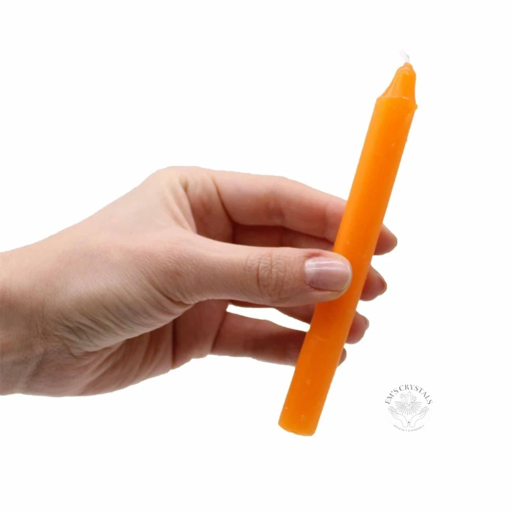 Rituální svíčky 10ks oranžové - DOBRÁ ENERGIE