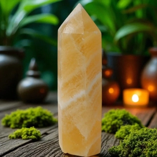 KALCIT ORANŽOVÝ obelisk č.7 76,5g