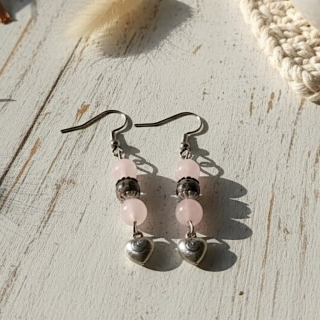 RŮŽENÍN náušnice SRDCE chirurgická ocel